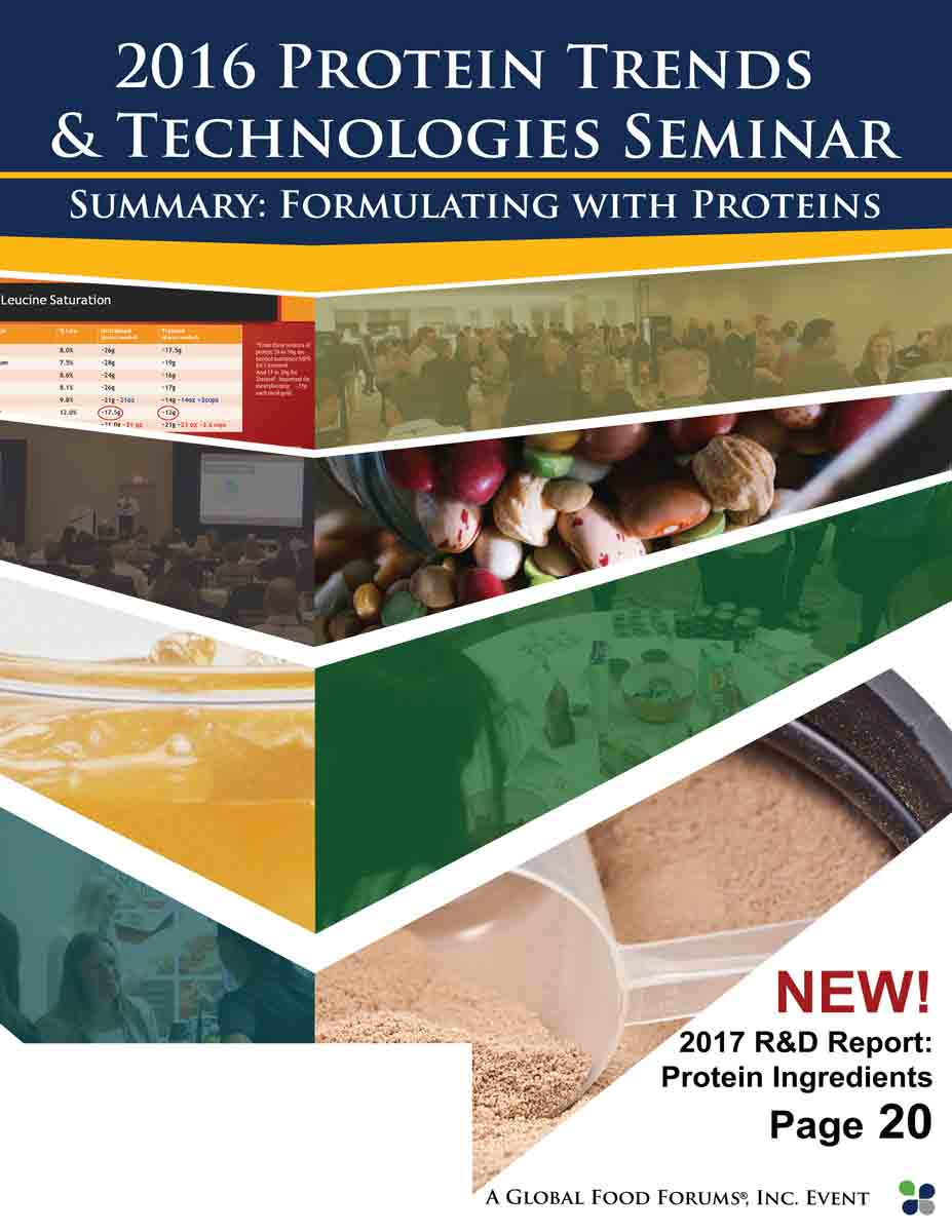 2016 Protein Trends Technologies Formulating Seminar magazine COVER